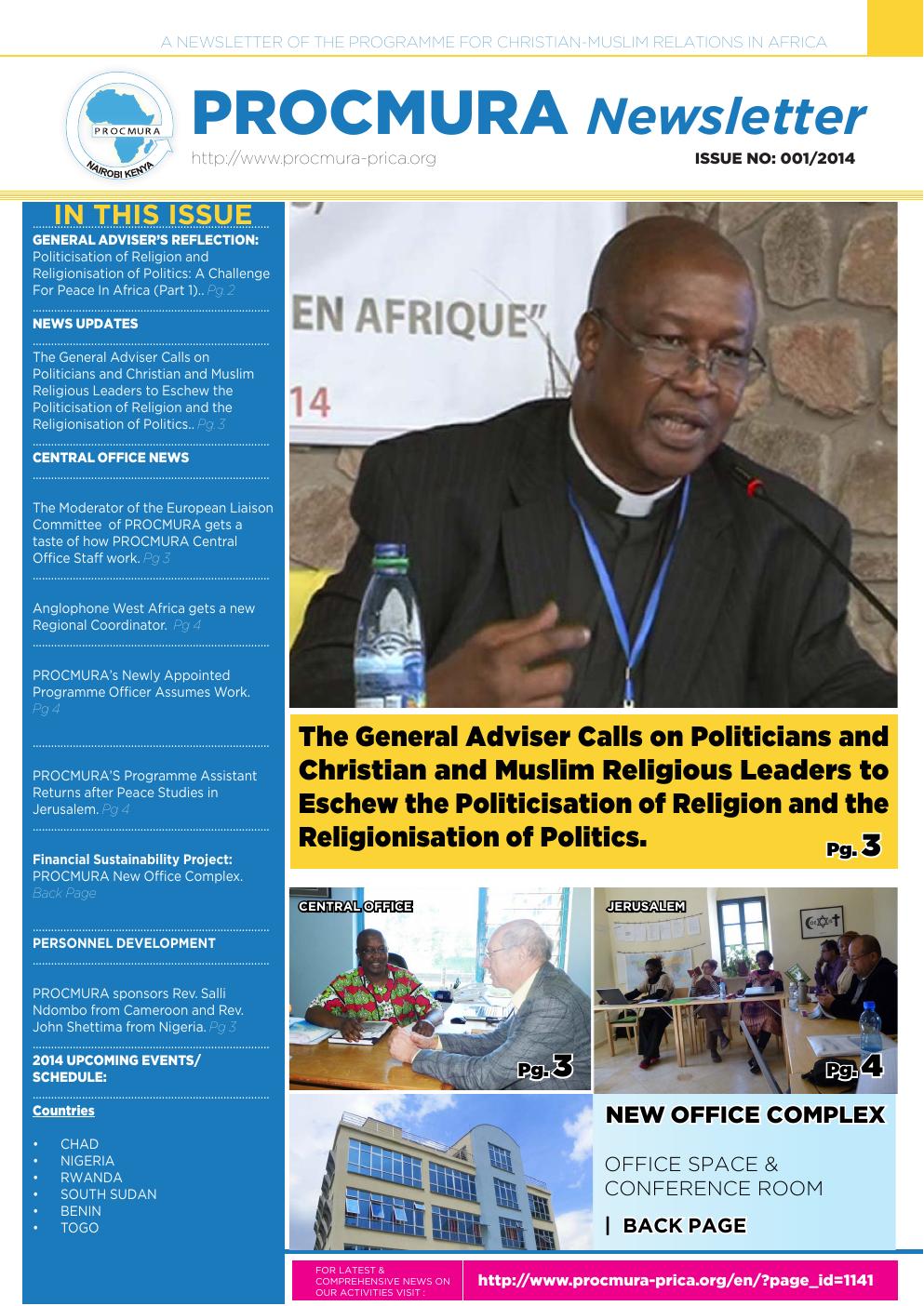 PROCMURA Newsletter - January to March 2014
