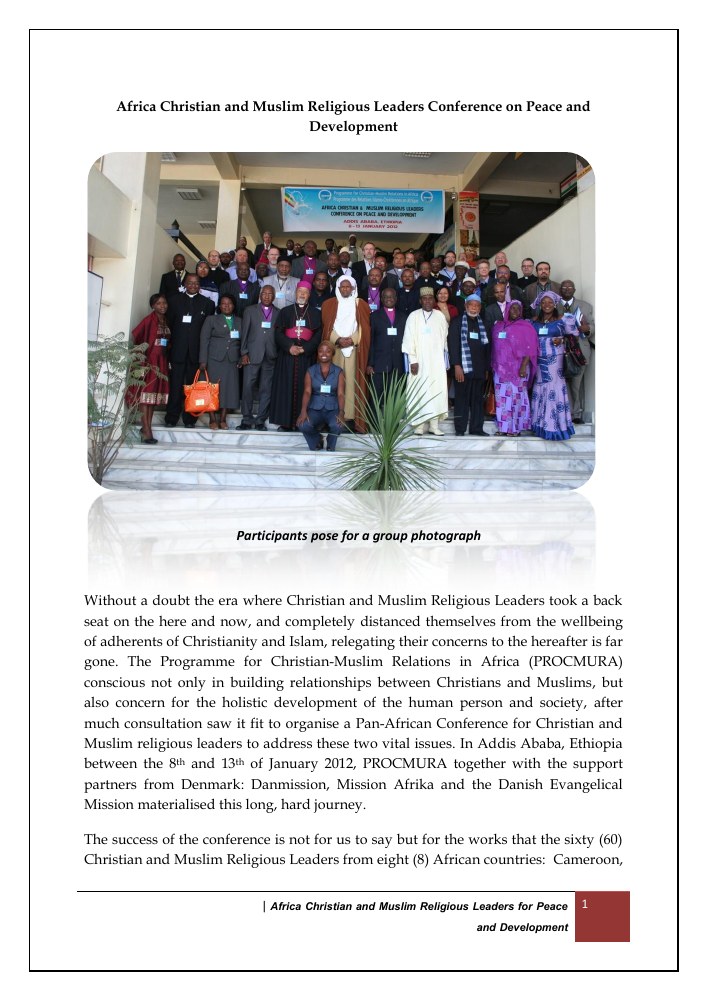 Addis Ababa Conference Briefing