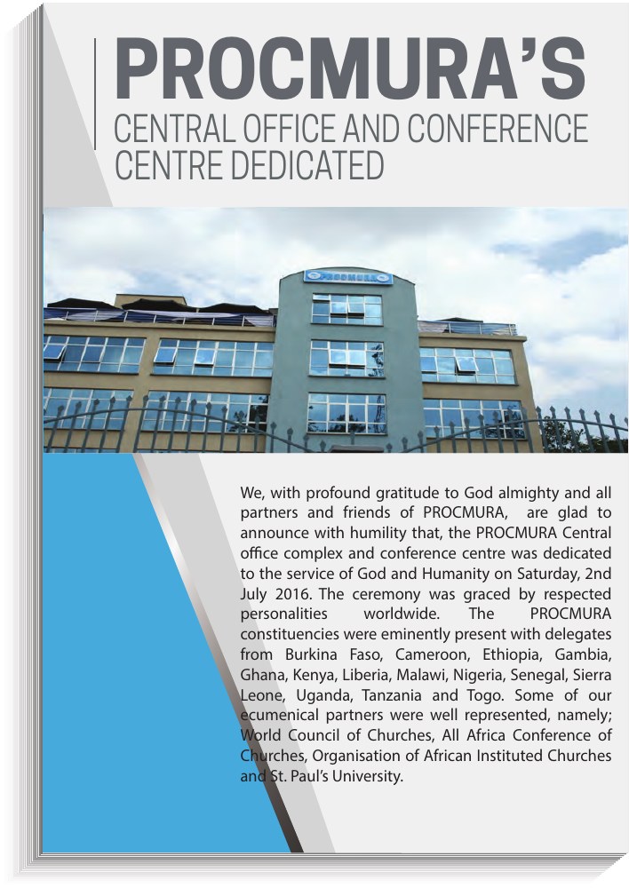 PROCMURA Central Office and Conference Centre Dedication